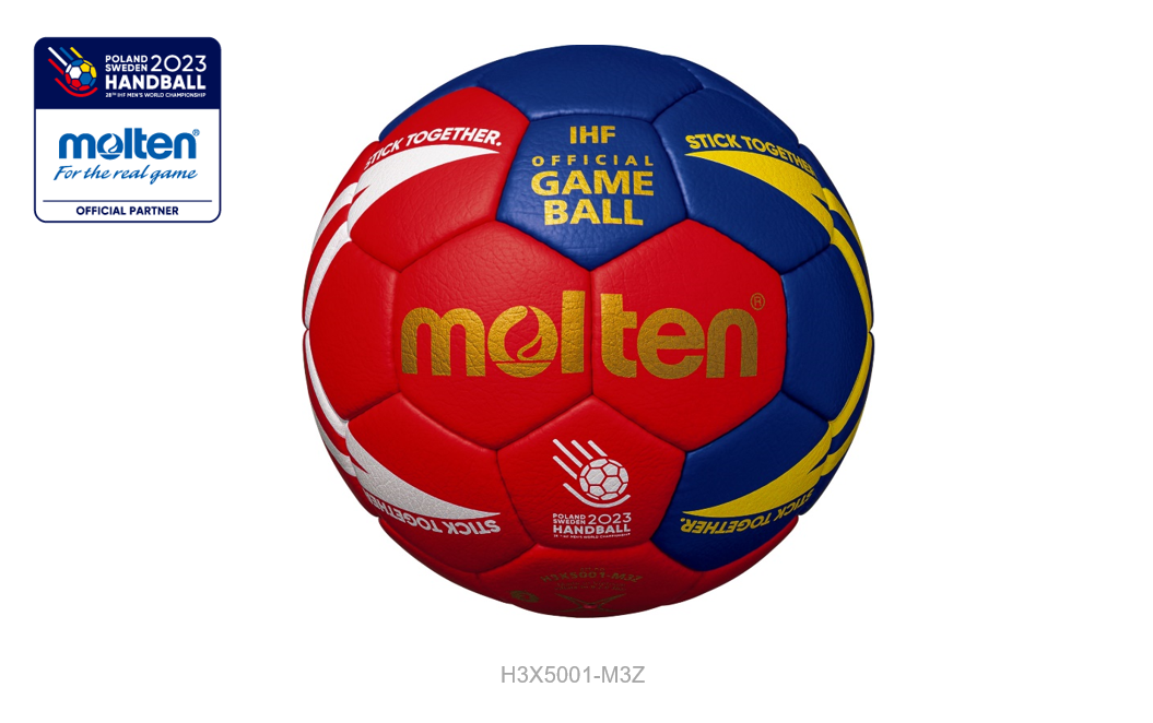 Molten Designs Custom Game Ball for the 28th IHF Men’s　World Championship Poland/Sweden 2023