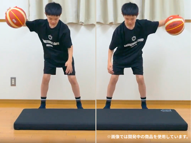 初級者・連続フロントドリブルの練習イメージ